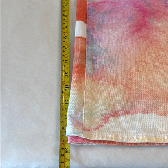 Ag Adriano Goldschmied Saige Mid-Rise Wide-Leg Jeans with Watercolor Wash, sz 28 - Picture 12 of 13